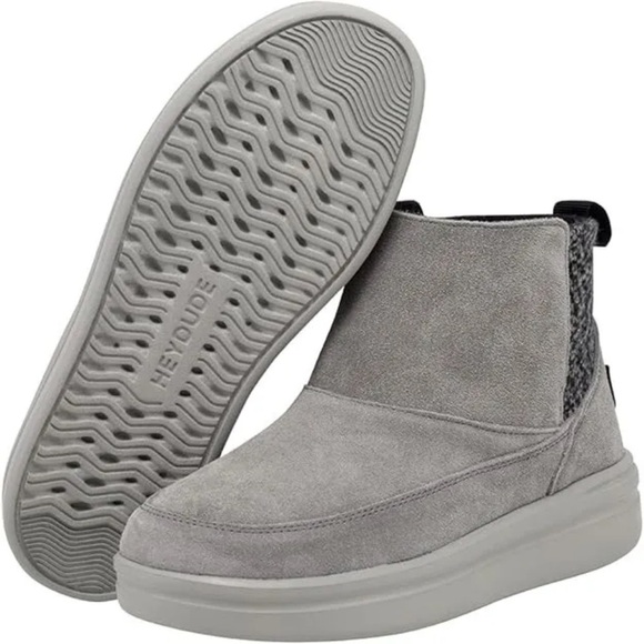 Hey Dude Shoes - Hey Dude WMS Mel Booties Grey Lunar Rock Suede Comfort Ankle Boots various SZ’S